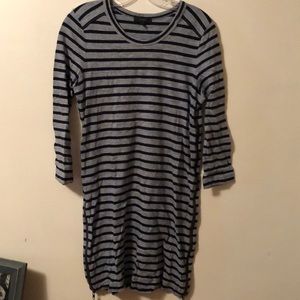 J Crew Striped Dress with Side Zippers